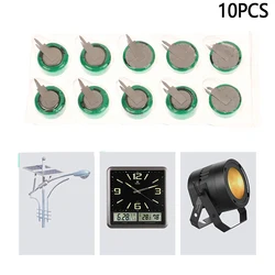 10PCS 1.2V 40mAh Ni-MH Rechargeable Battery With Solder Pins For Timer Toys Watch Hearing Aid Solar Equipment Button Coin Cell