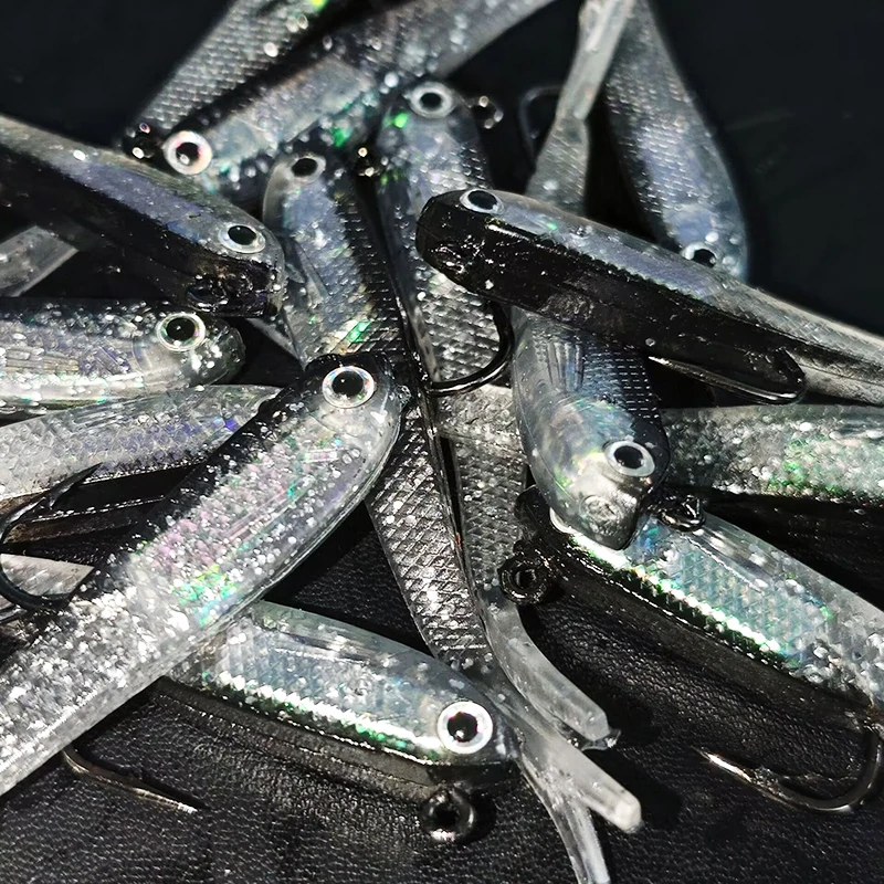 Lure Series 1/5/10/50pcs/bag Soft Fish with Hook 6g/7.5cm Biomimetic Bait for Catching Mandarin Fish and Bass