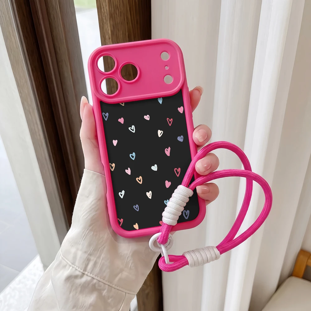 Macaron Herz Lanyard Handyhülle für Samsung Galaxy Note 20 S25 S26 Plus S24 S23 FE S25 S24 Ultra A57 A55 A07 5G Silikonhülle – Detail 5