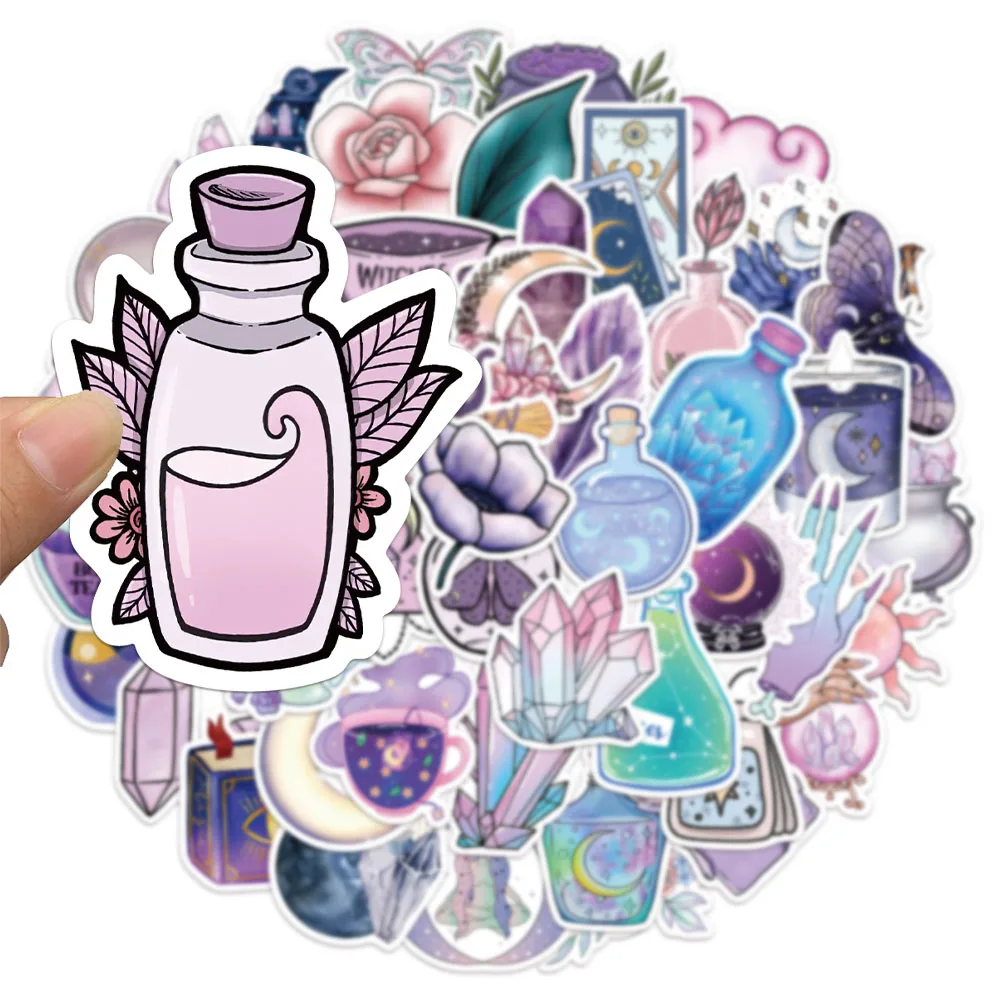 50PCS Magic Moon Creative Sticker Set DIY Phone Case Laptop Guitar Computer Decorative Stickers