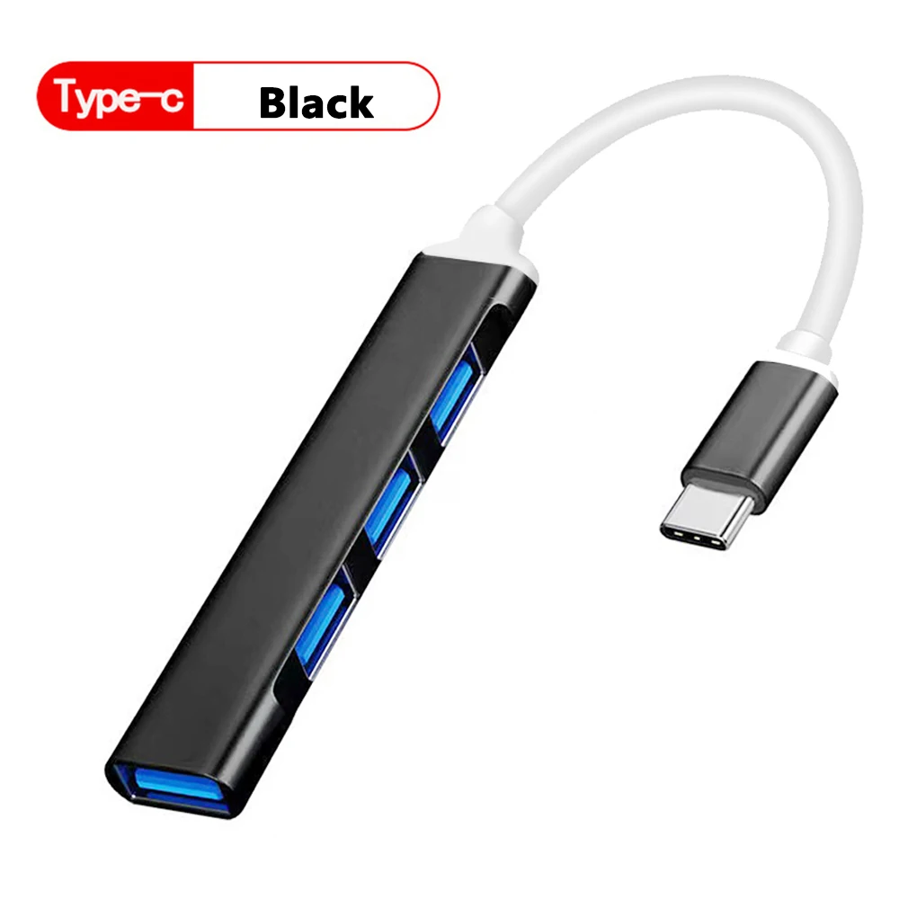 Concentrador de red de 4 puertos USB 3,0, divisor tipo c de alta velocidad, 5gbps, para PC, accesorios de ordenador, multipuerto, USB 3,0, 2,0, para XIAOMI