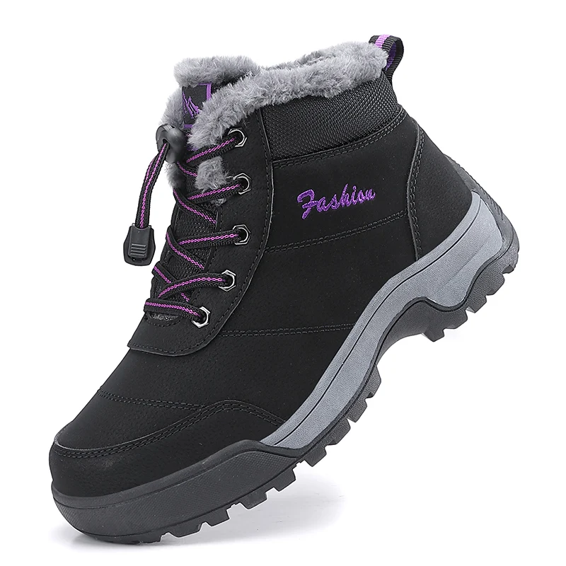 

Новинка 2024, женские походные ботинки, зимние непромокаемые кроссовки, плюшевые теплые уличные треккинговые зимние ботильоны, женская повседневная спортивная обувь