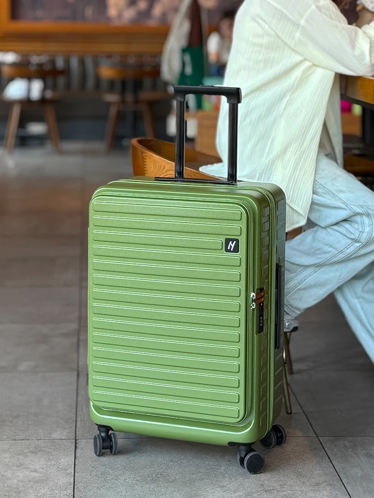 

Переднее отверстие 20-дюймовый посадочный ящик масштабируемый чехол на колесиках дорожная сумка чемодан на колесиках 22/24/26/28/30 дюймов легкий чемодан на молнии