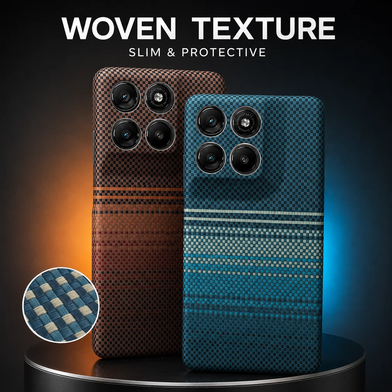 Image of Hülle für Motorola MOTO Signature Edge 70 Fusion Edge70 Pro Luxuriöse Kevlar-Gestreifte Rückseite mit Unterstützung für Kabelloses Laden