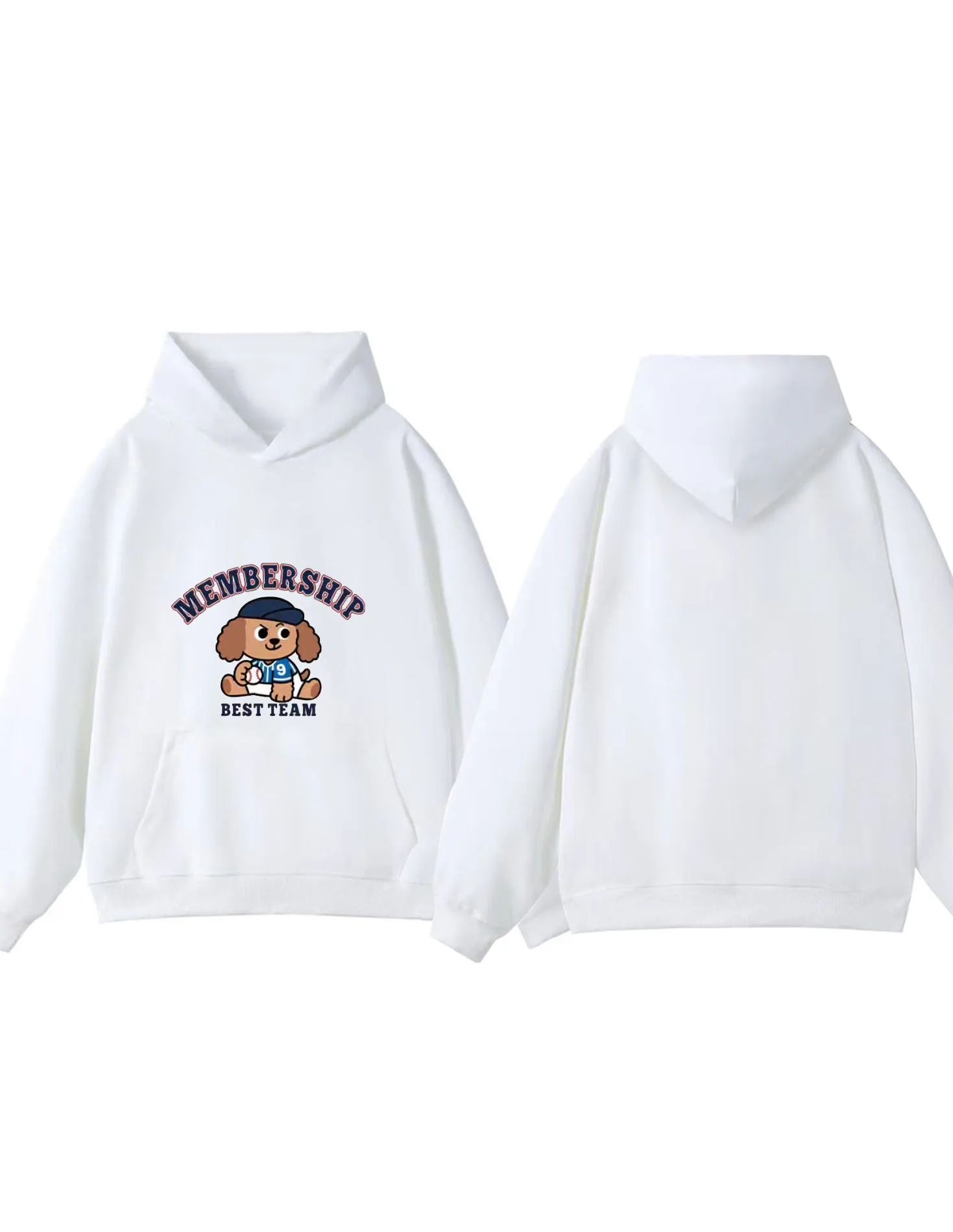 

2025 тяжелая толстовка с капюшоном для бейсбольной собаки, мужская и женская модная повседневная уличная одежда, толстовка с принтом