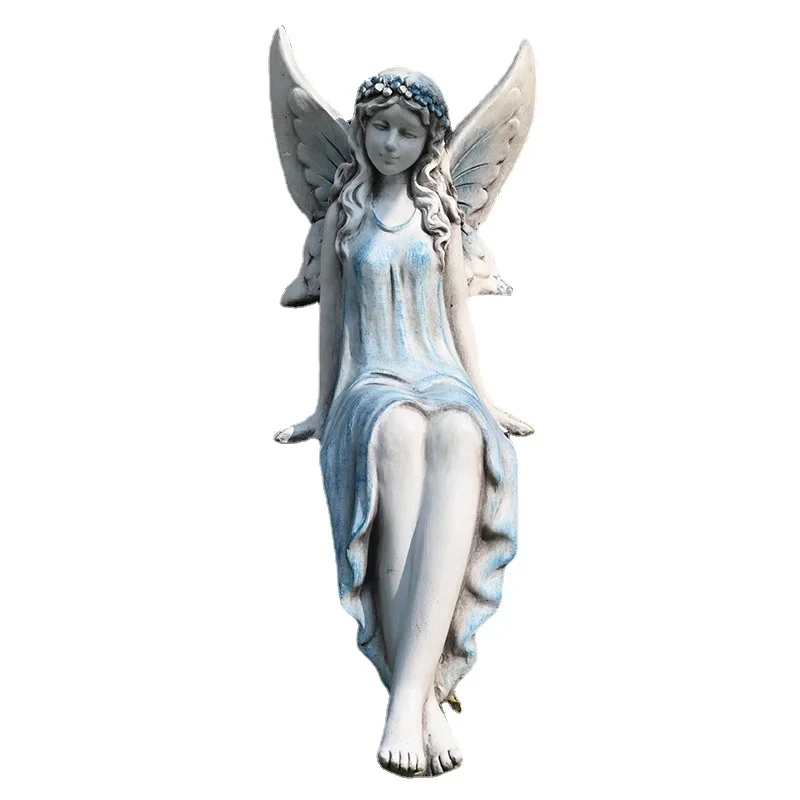 Wyj FARCENT Decoration Beautiful Angel Figure Sculpture Waterscape Pool Decoration Garden Courtyard