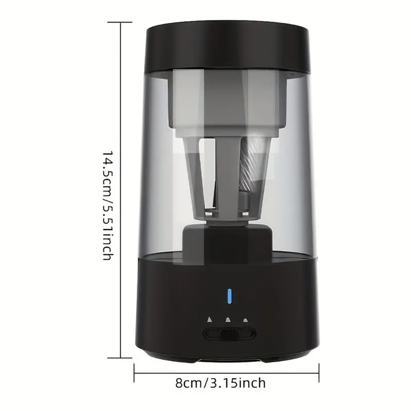 Efficient Automatic Electric Pencil Sharpener For 6-8Mm Pencils,Supports Triangular Round Pencils,Compact Safe School