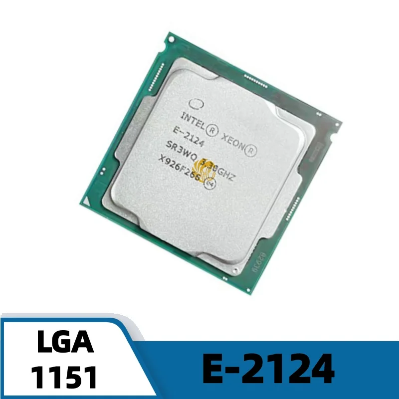  Xeon E2124 LGA1151 CPU SR3WQ 4-Cores 4-Threads 3.30GHz 8MB 71W DDR4 E-2124