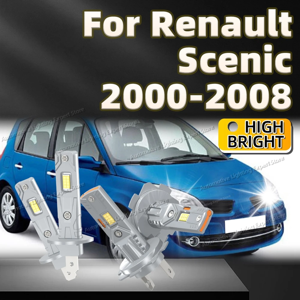 

2/4 шт. светодиодные лампы Canbus дальнего ближнего света 6000K для Renault Scenic 2000 2001 2002 2003 2004 2005 2006 2007 2008 Plug Play