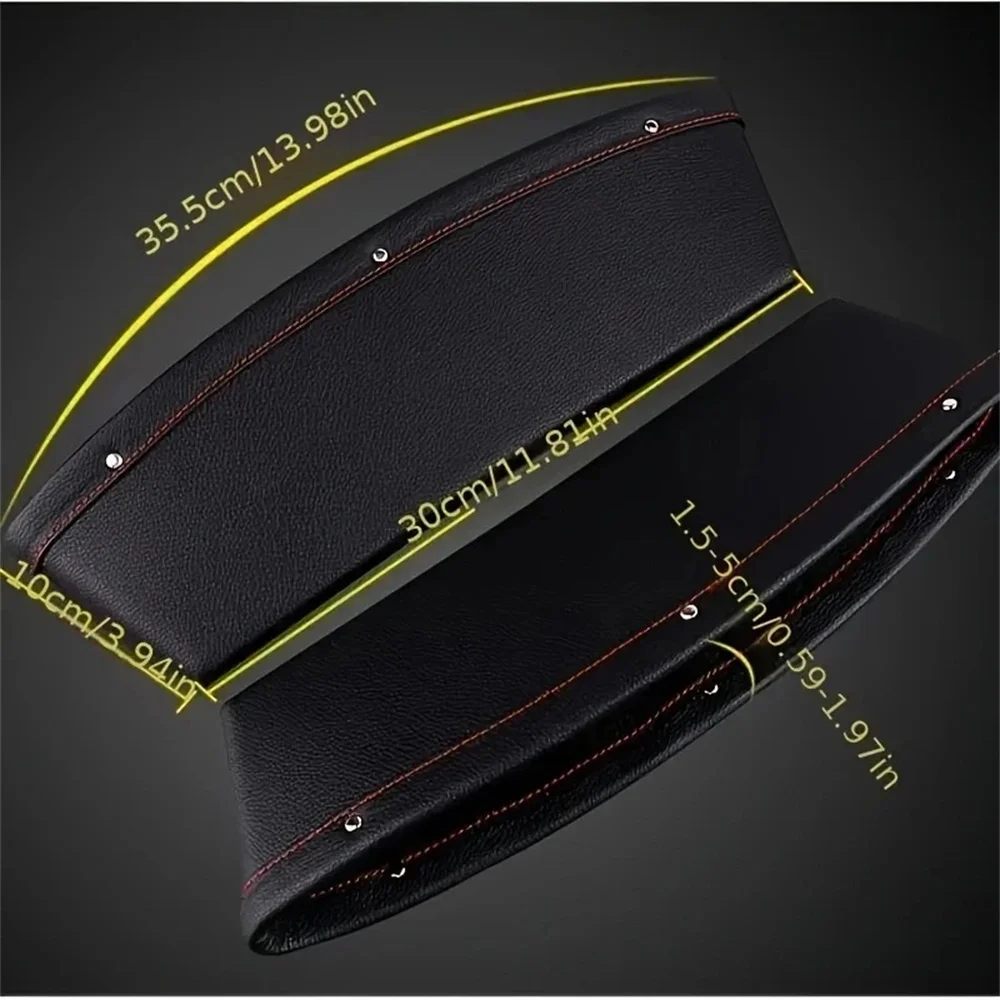 1PC PU Leather Car Seat Slit Gap Storage Organizer Pocket Car Seat Gap Filler Phone Holder Keys Glasses Wallet Cards Cables Bag