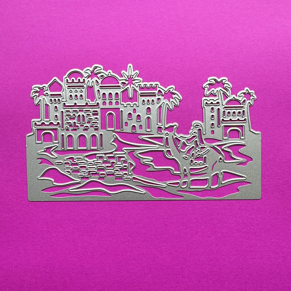 

Desert Castle Scrapbooking Cutting Dies Yiwu Futian market stock clearance DIY Paper gift Card Making metal craft Album