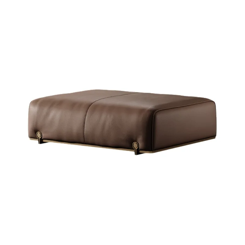 

Large flat-floor living room new foot pedal full leather sofa foot stool