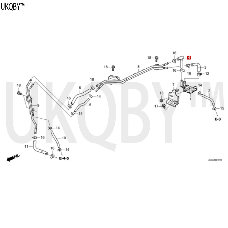 أنبوب توصيل 31 أنبوب، صمام الملف اللولبي للتحكم في تجاوز الهواء (C) 3618359B000