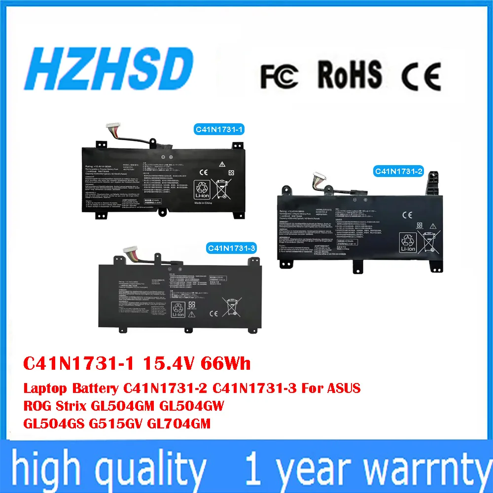 

C41N1731-1 15,4 В 66 Втч аккумулятор для ноутбука C41N1731-2 C41N1731-3 для ASUS ROG Strix GL504GM GL504GW GL504GS G515GV GL704GM