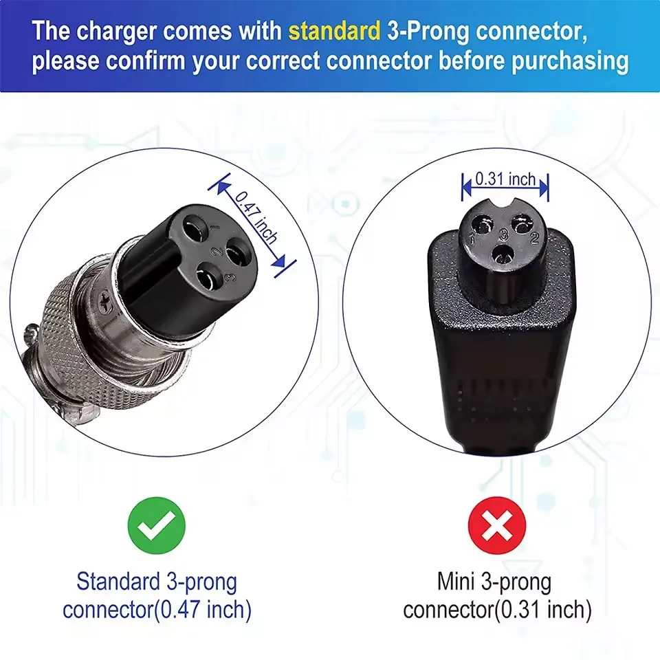 AC100-240V With Fan 58.8V 2A ebike Lithium Battery Smart Charger For 14S 52V E-tool Scooter Li-ion Cell pack Fast Charging view 4