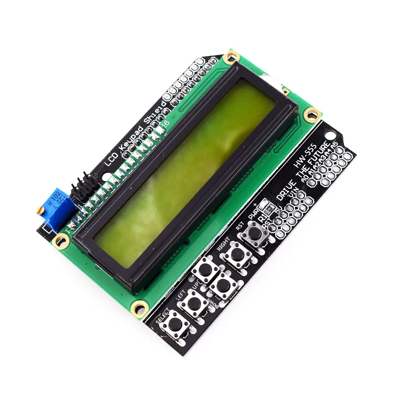 LCD1602 Character LCD Żółty Zielony Ekran Wejście Wyjście Karta rozszerzeń Klawiatura LCD Shield