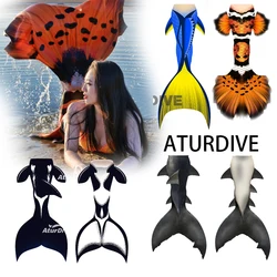 Custom Large Size Mermaid Fishtail Bikini Swimsuit Professional Performance Adult Children Marine Animal Clownfish Nemo Design