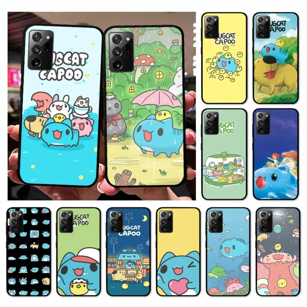 Bugcat Capoo Cartoon Phone Case For Samsung Note 8 9 10 20 Pro Plus Lite M 10 11 20 30 21 31 51 A 21 22 42 02 03