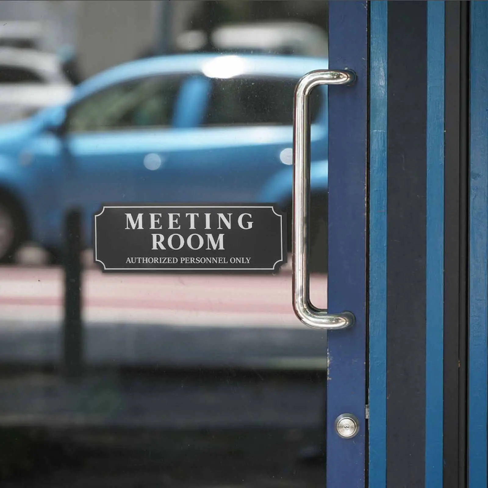5Pcs Meeting Room Door Sticker Self-Adhesive Waterproof Plastic Conference Sign High-Visibility Office School Hospital Entrance
