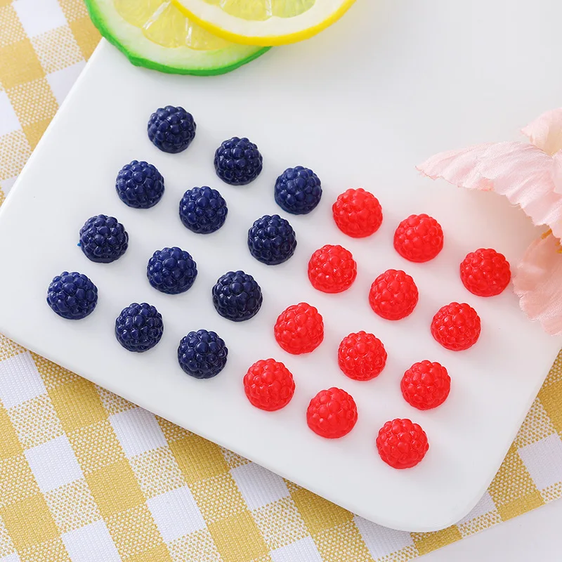 20 piezas de pomelo falso, frambuesa, arándano, PVC, hecho a mano, crema DIY, accesorios para pastel de fruta, modelos de simulación, decoraciones para el hogar