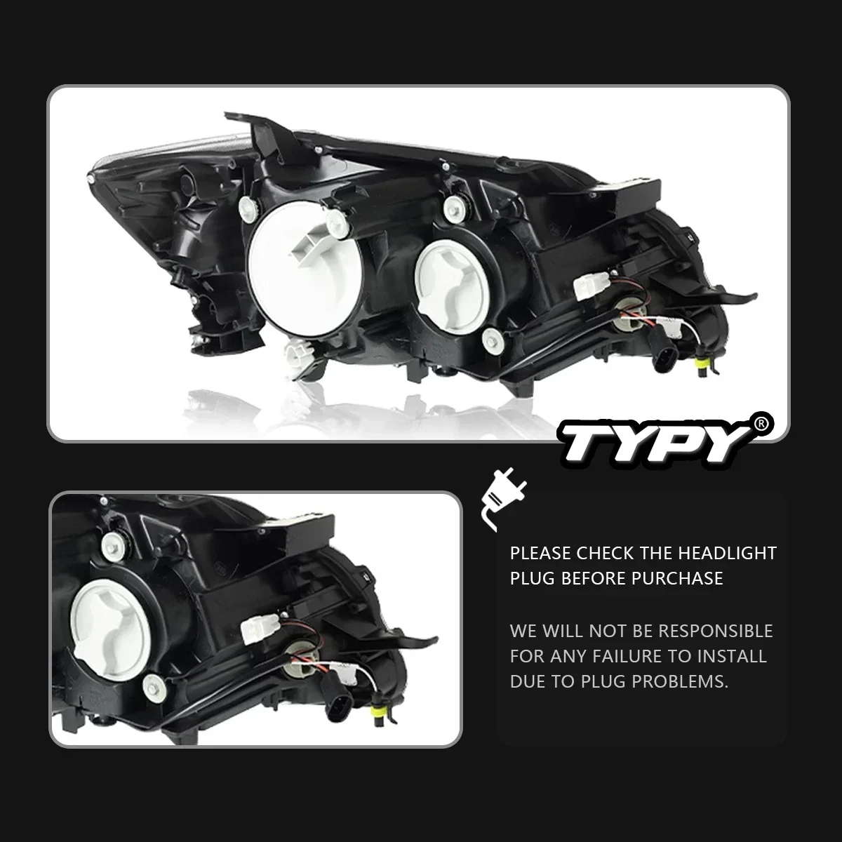 

TYPY Car For Toyota Camry 6th Headlight 2009-2014 Upgrade Modified to New DRL Dynamic Turn Signal LED Headlight Auto Accessories
