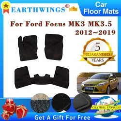Car Floor Mats For Ford Focus MK3 MK3.5 III 2012~2019 2015 2016 2017 Rugs Panel Footpads Carpet Cover Pad Foot Pads Accessories