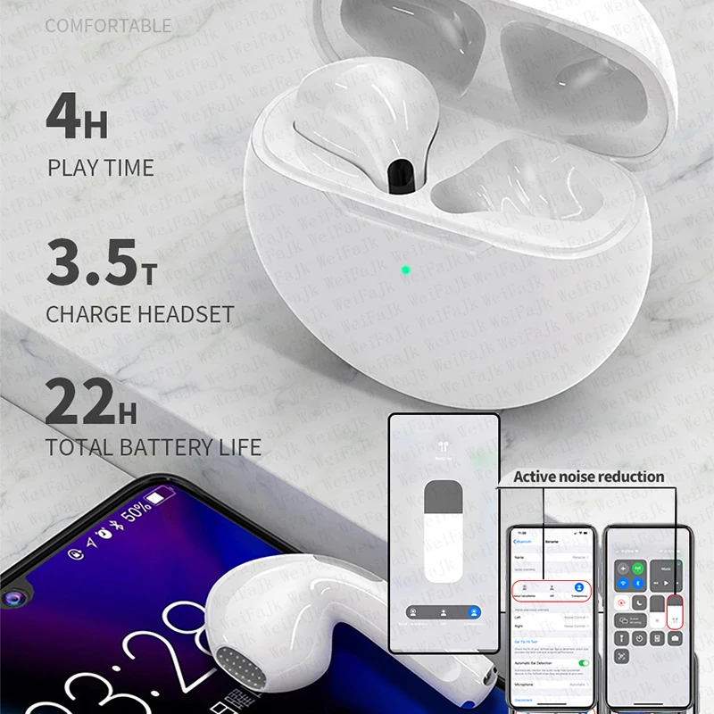 سماعات أذن أبل Airpods Pro 5 TWS Max اللاسلكية سماعات بلوتوث في سماعات الأذن سماعة إلغاء الضوضاء لسماعات أذن iPhone
