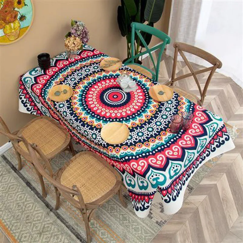 Bohemian Style Printed Tablecloth Coffee Table Table Cloth Rectangular Waterproof Table Cover Nappe De Table Party Decoration