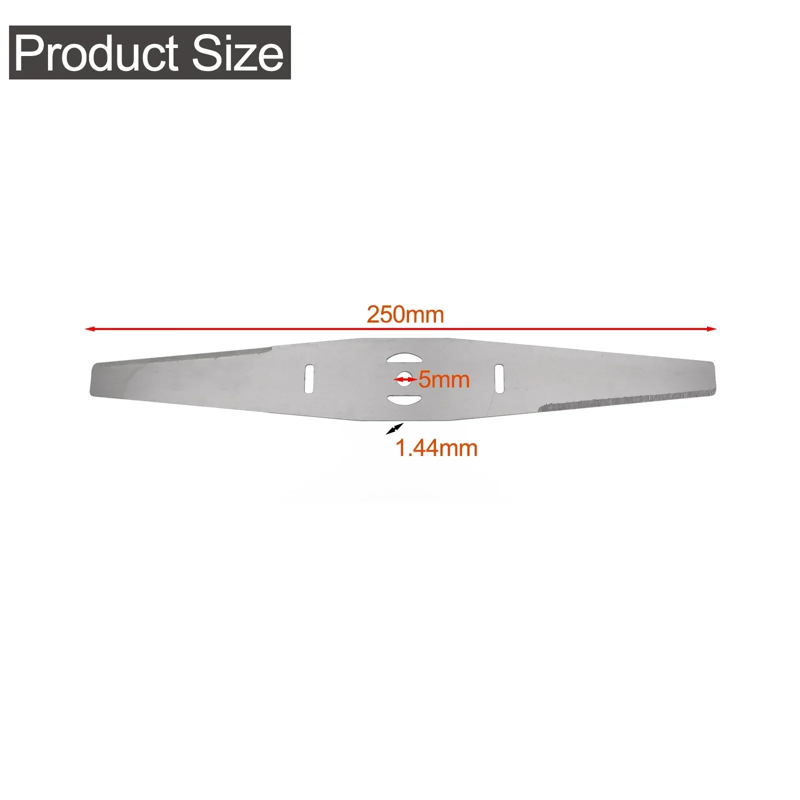 Metal Grass String Trimmer Blades, Straight Blade, Saw Blade Substituição, Lawn Mower Fittings, Garden Tool, 250mm, 10"