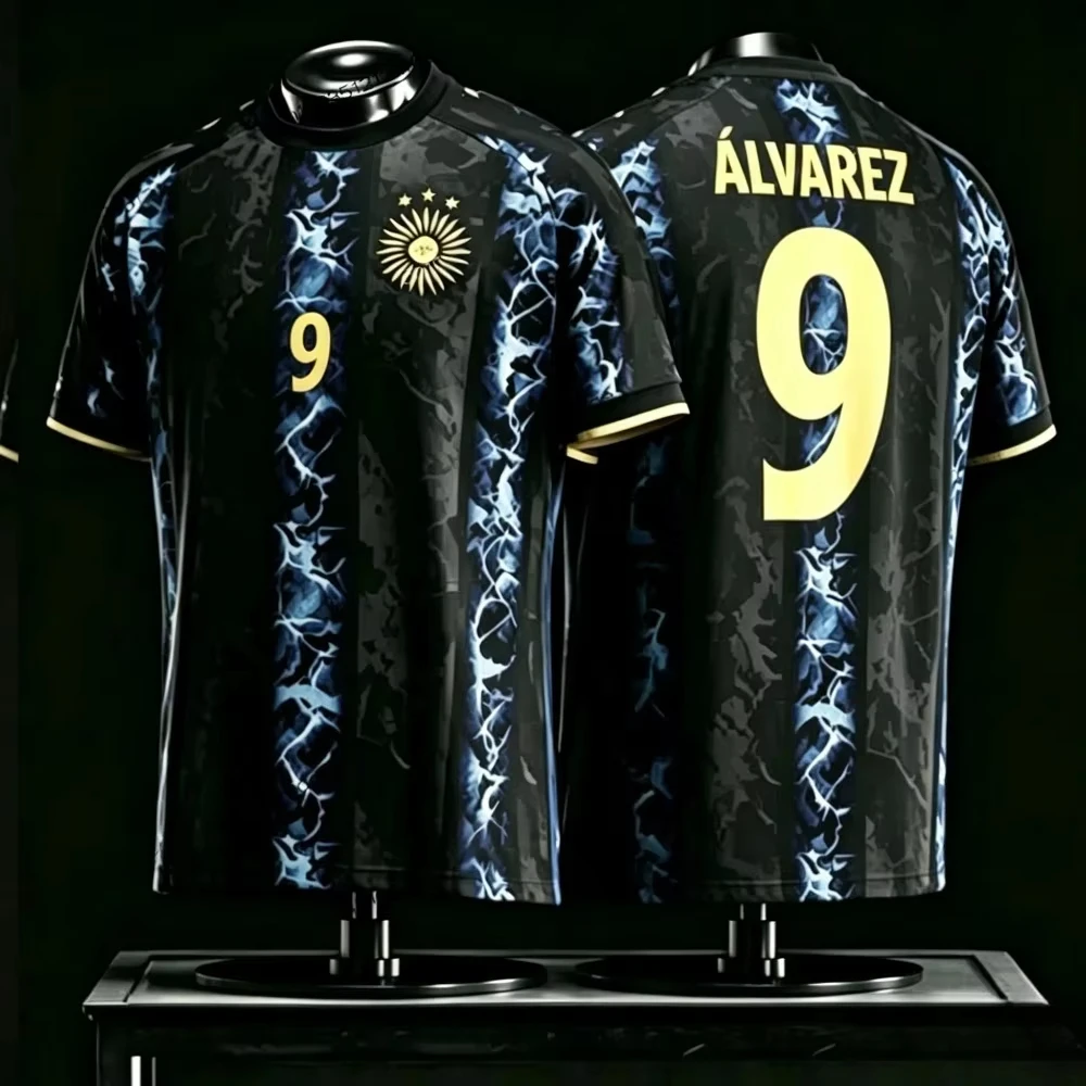 2026 New Argentine Messi Men's Football Jersey Casual Outdoor Breathable Quick-Drying Men's Short Sleeve T Shirt Summer Top