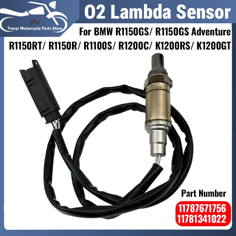 Oxygen O2 Sensor 11787671756 11781341022 For BMW R1150GS R1150GS Adventure R1150RT R1100S K1200RS Lambda Sensor Replacement