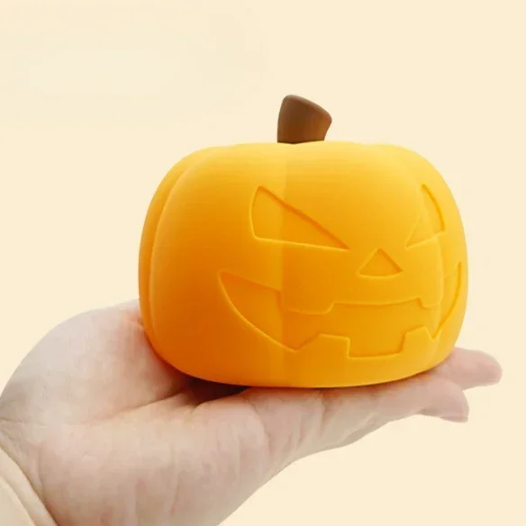 Fun Pumpkin Shooting Light with Dry Battery To Create A Sleep Atmosphere Light USB Charging Bedhead Cartoon Silicone Night Light