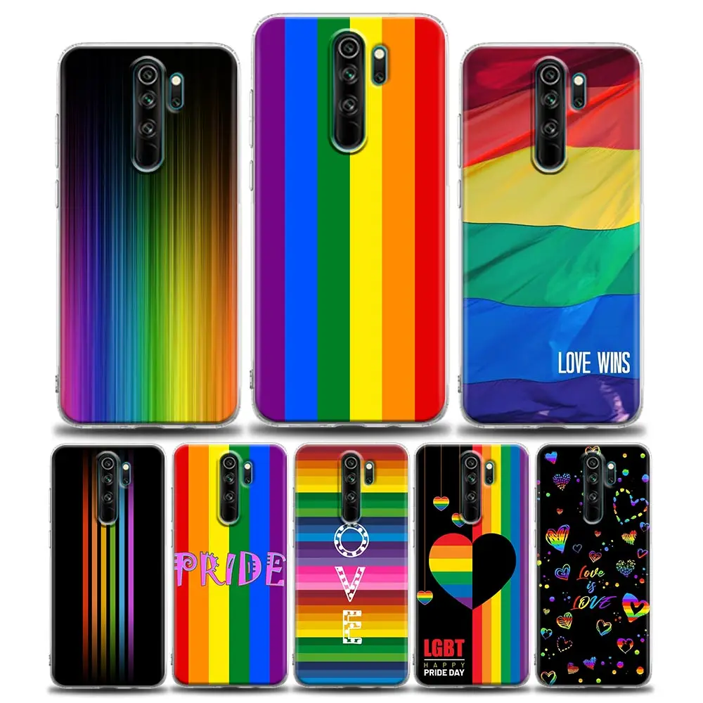 

Rainbow Pride Flag LGBT Case For Xiaomi Redmi Note 12Pro 11 10 9 8 12 Pro Plus 7 9s 10s 11s Cases Soft Clear Cover Gay Lesbians