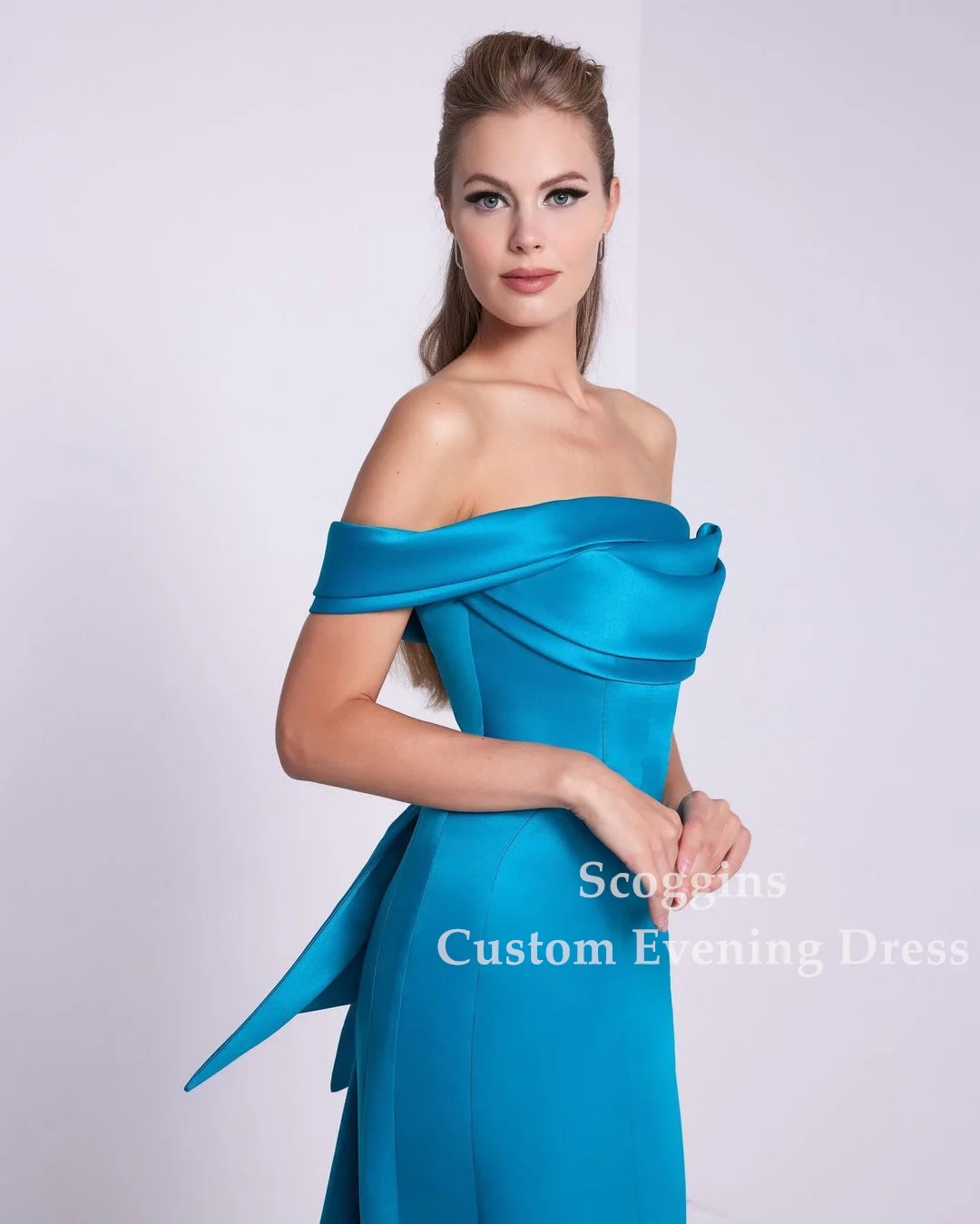 Vestidos Para Eventos Especiales Sweep Train Light Sky Blue Formal Occasion Dresses Dresses For Special Events Cocktail Dresses