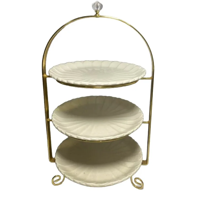 

two layers and three layers of bow cake rack, fruit cake, pearl inventory, heart tray, fruit plate.