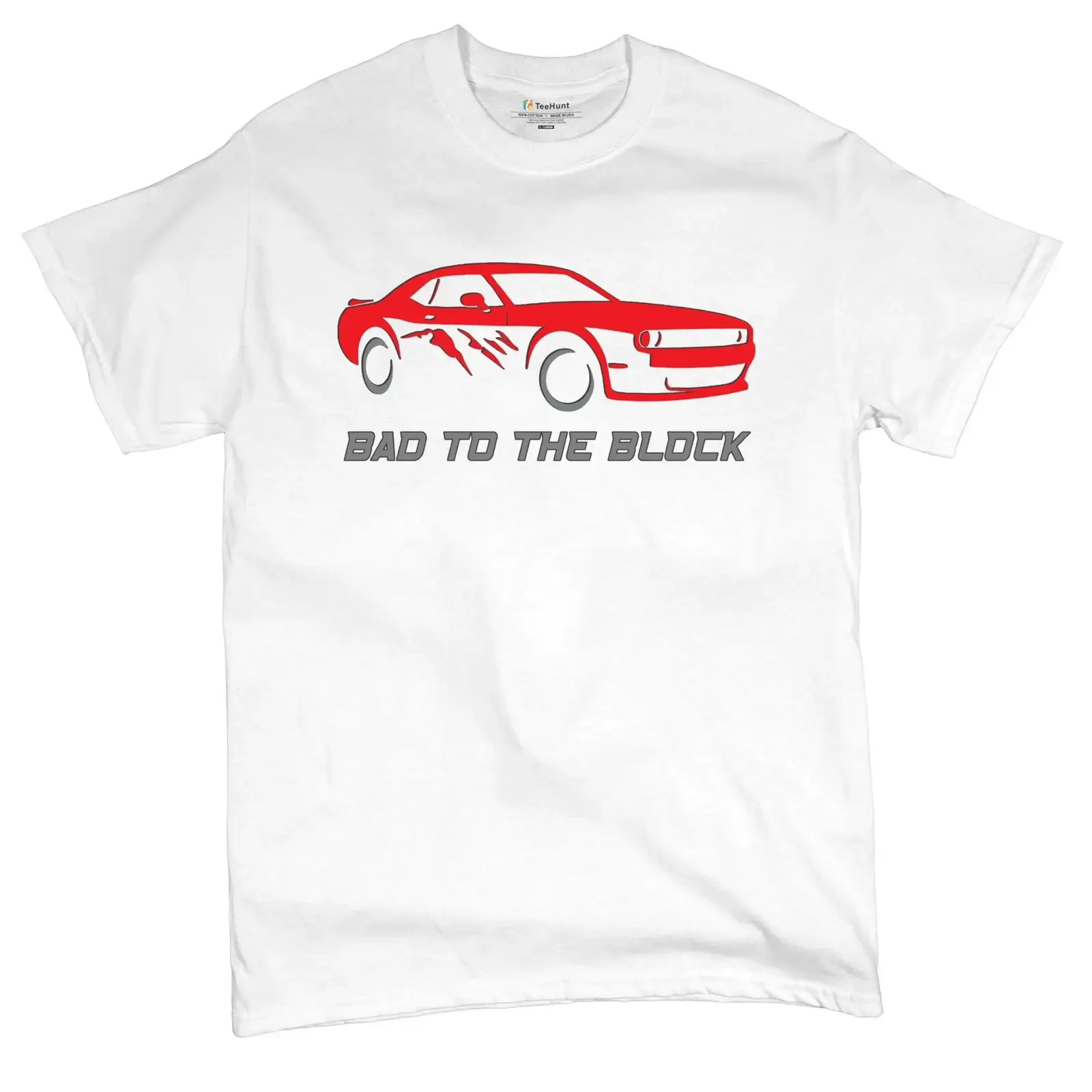 Bad to The Block Herren-T-Shirt und Vintage Washed Unisex-Grafik-T-Shirt, leicht weich, modische Streetwear, vielseitig, atmungsaktiv, lässig