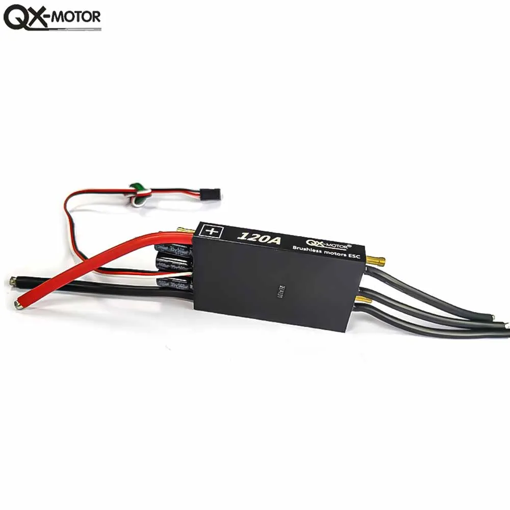 QX-MOTOR 50A 120A ESC Brushless impermeabile bidirezionale con supporto per Controller di velocità UBEC 2-6S Lipo BEC 5.5V/5A per modello di barca RC