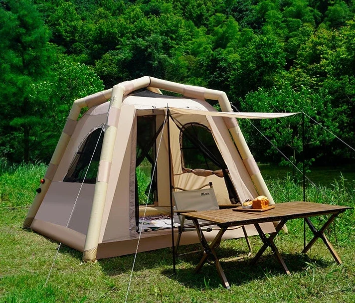 لـ Neues aufblasbares Zelt Ingen 2–3 شخصيين، Sonne und Regen، tragbare Camping-Werkzeuge، 210D verdickter Oxford-Stoff، vollaut