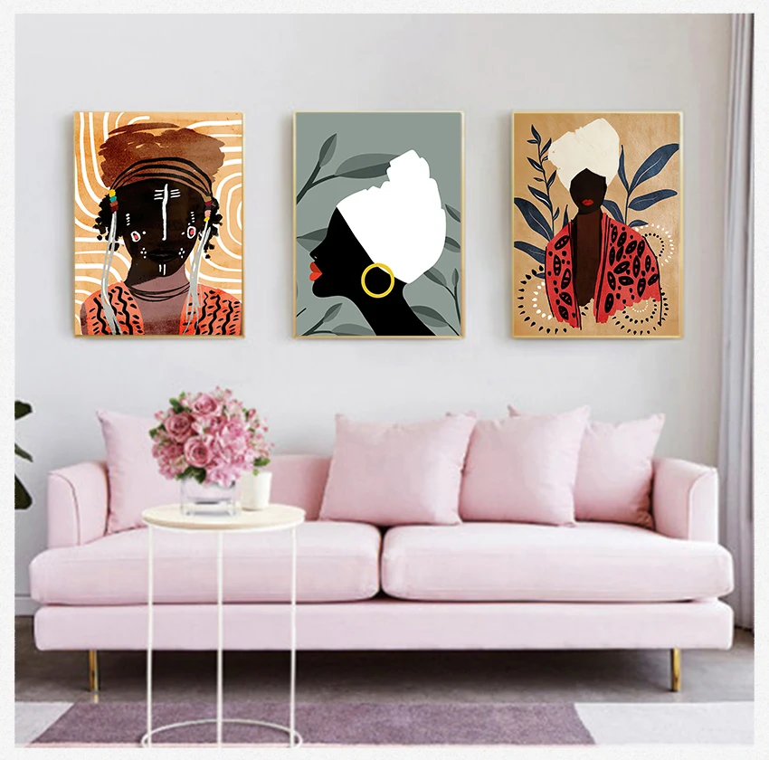 Абстрактные скандинавские плакаты и принты, настенные картины для гостиной, салонного клуба, Настенная Картина на холсте в Африканском национальном стиле для девушек Абстрактные скандинавские плакаты и принты, настенные картины для гостиной, салонного клуба, Настенная Картина на холсте в Африканском национальном стиле для девушек