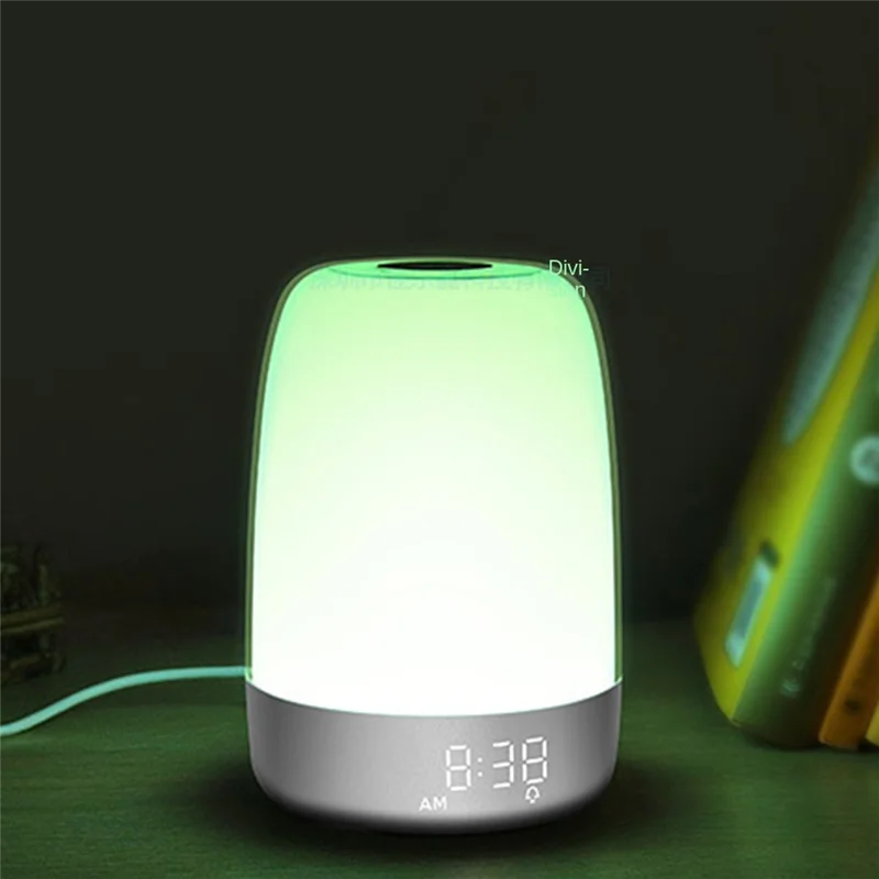 

ABUP-Touch Wake Up Night Light With Sunrise Simulation Alarm Clock Dimmable Warm White LED RGB Bedside Lamp Ambient