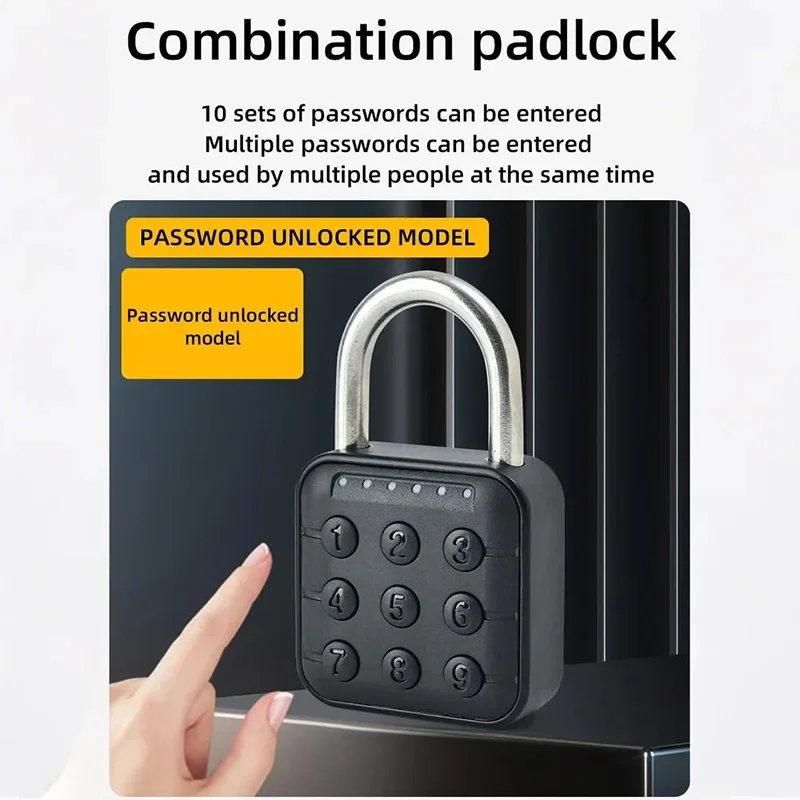 KERUI مقاوم للماء قفل بكلمة مرور قفل مجمع قفل قفل الباب بدون مفتاح للمنزل أمن الأمتعة حقيبة قفل مضاد للسرقة #4