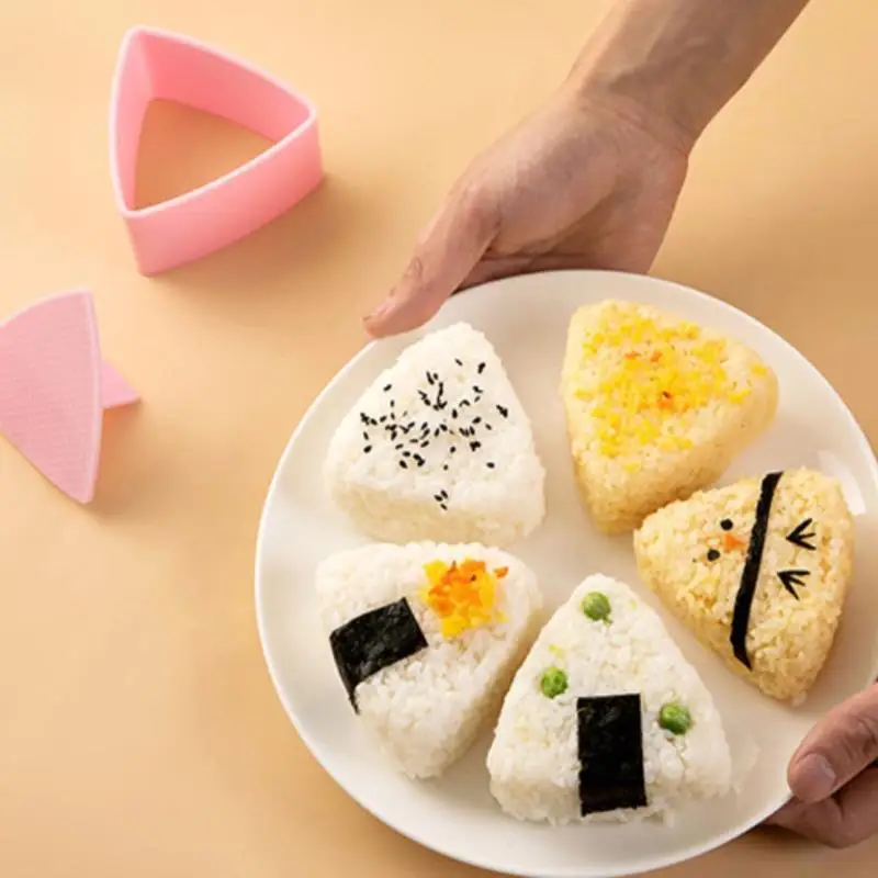 DIY Sushi Mold Onigiri Rice Ball Food Press Triangular Sushi Maker Mold Sushi Kit Japanese Kitchen Bento Accessories