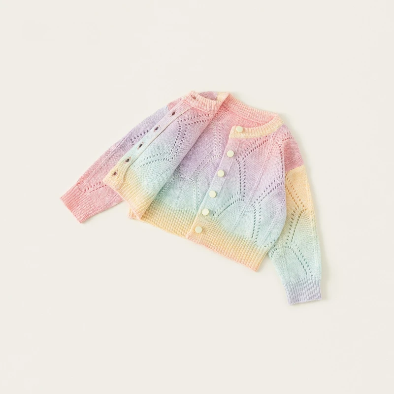 Giacca maglione stile carino spesso e caldo con girocollo per bambini invernali 2025