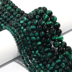 1 Strand 4/6/8/10/12mm Natural Stone Green Tiger Eye Round Beads Round Loose Beads For Jewelry Making DIY Bracelet Accessories