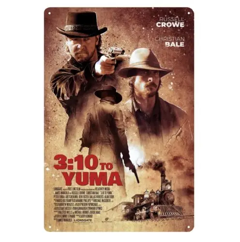 

3:10 To Yuma Movie Metal Poster Tin Sign - 20x30cm Plate