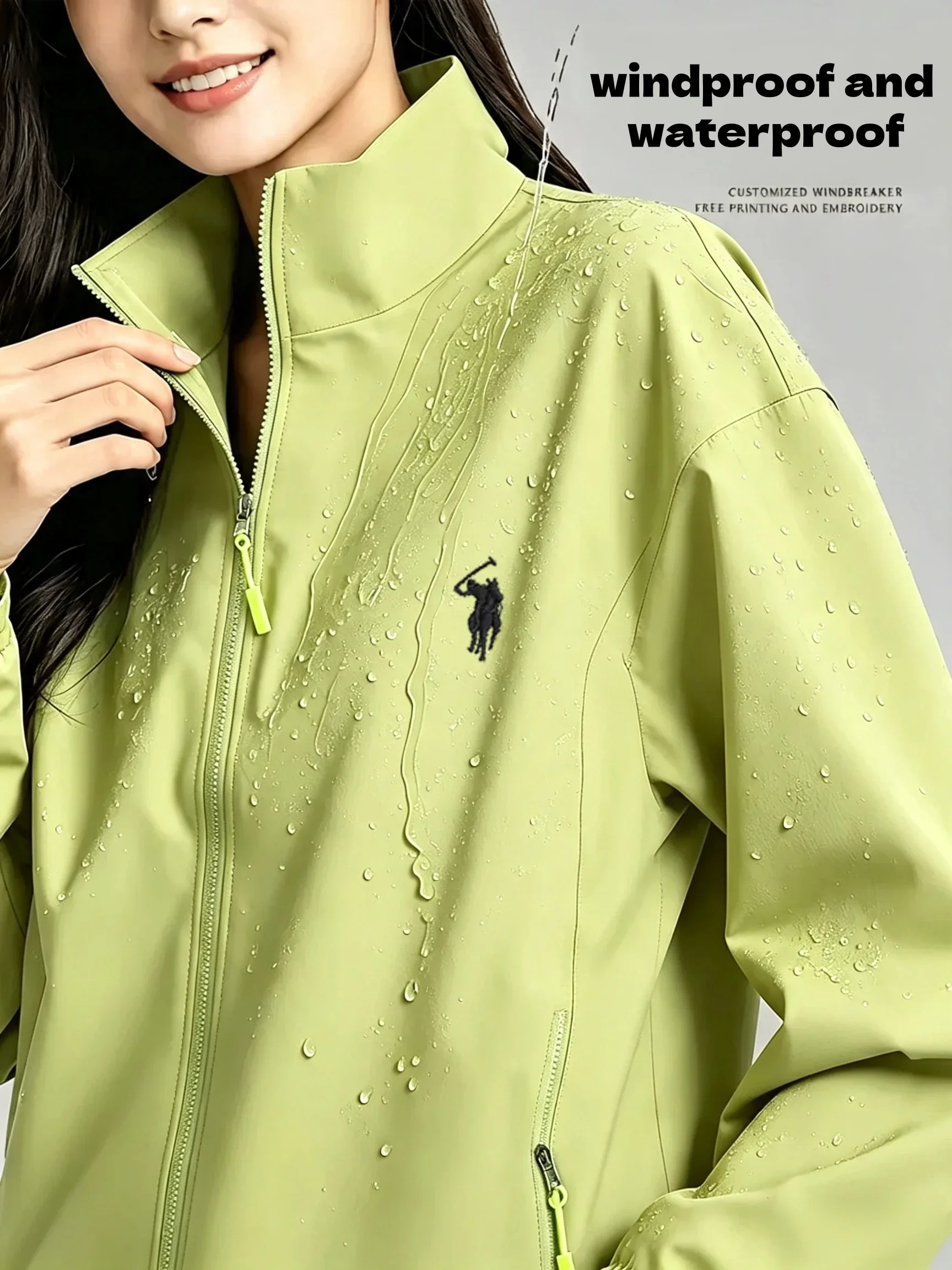 2026 neue High-End-Markenjacke für Damen und Herren mit langen Ärmeln und Reißverschluss, Herbstmode, exquisite Stickerei, wasserdicht, strapazierfähig. – Detail 20