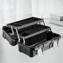 19/21 Inch Instrument Tool Box 3 Layer Design Storage Organizer Box Waterproof Dustproof for Hardware Workplace Power Tools