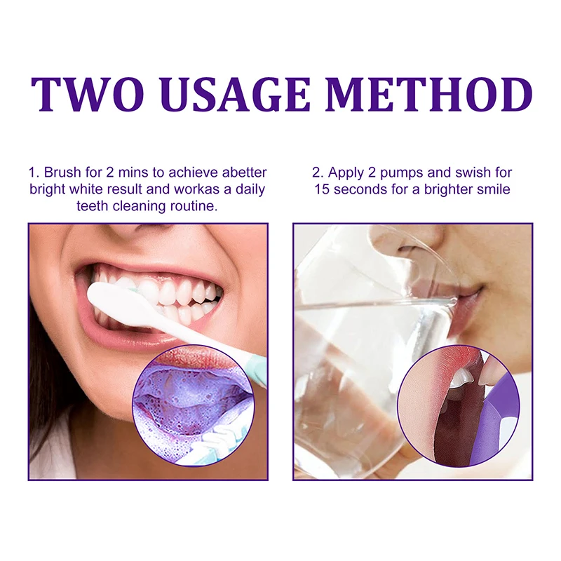 50ml V34 Mousse Toothpaste Teeth Cleaning Corrector Teeth Teeth Whitening Brightening Reduce Yellowing Cleaning Tooth Care