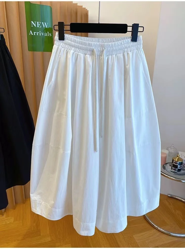 Hoge taille wijde pijpen broek dames zomer losse casual bloeierbroek zeven voet rokbroek Koreaanse Sle straight cut broek