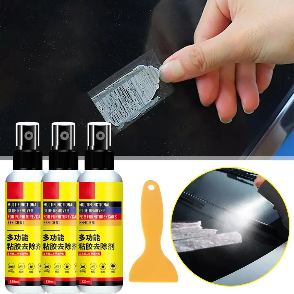 Multifunction Quick Adhesive Remover Strength Label Sticker Label Removal Spray Glass Cleaner Glue Wall Window Car E9B7